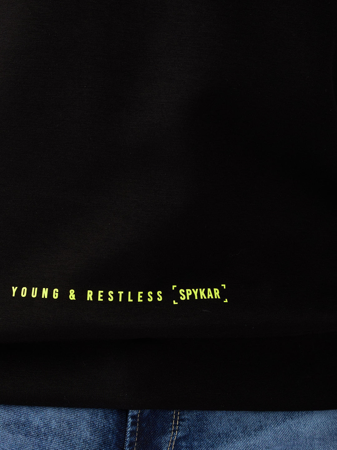 Spykar Black Slim Fit Casual Sweatshirts For Men