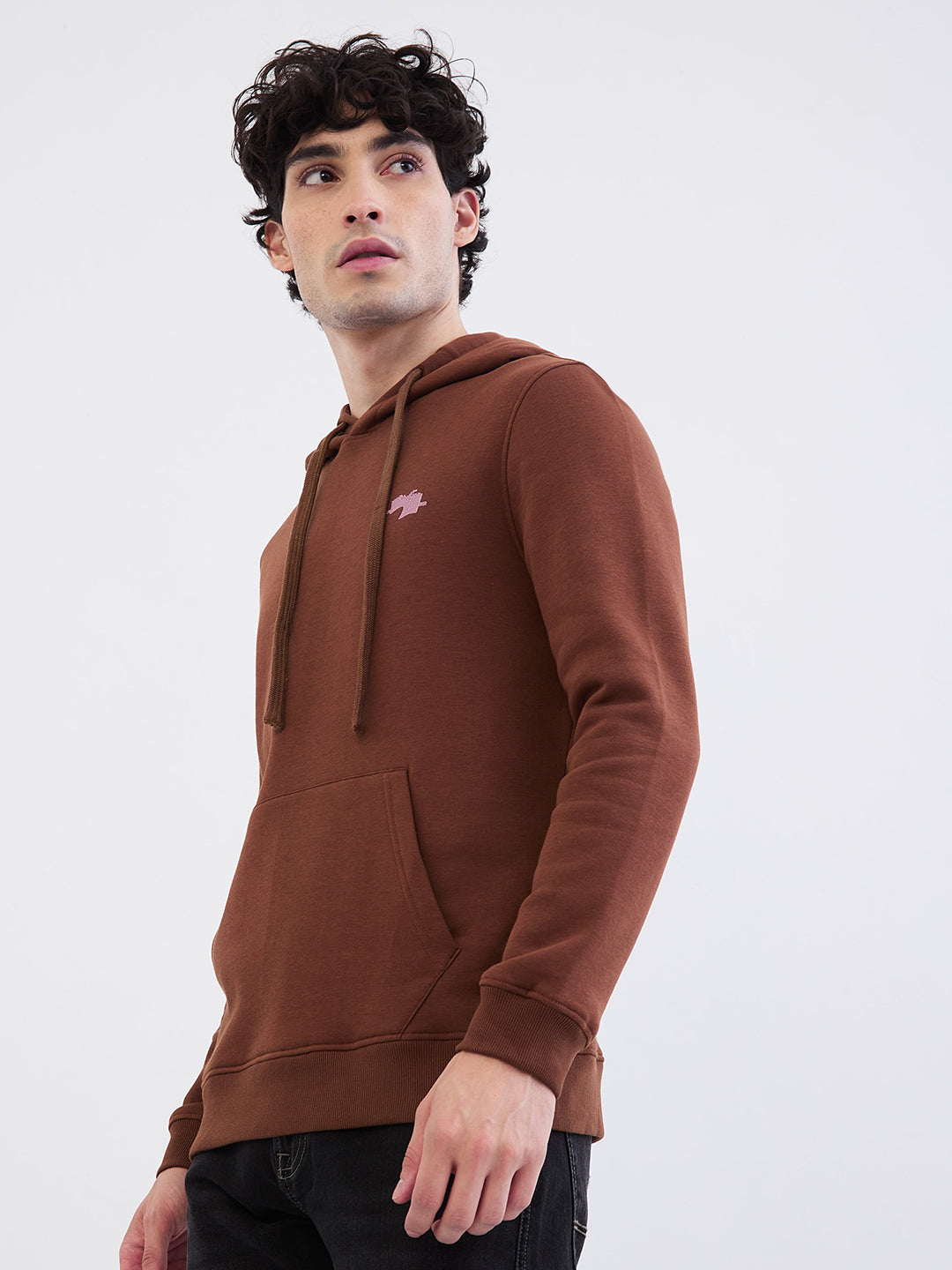 Men Sweatshirt Brown Regular Fit