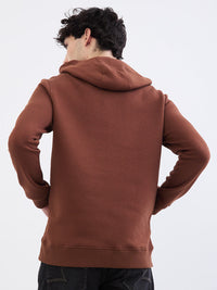 Men Sweatshirt Brown Regular Fit