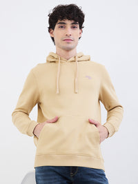 Men Sweatshirt Beige Regular Fit