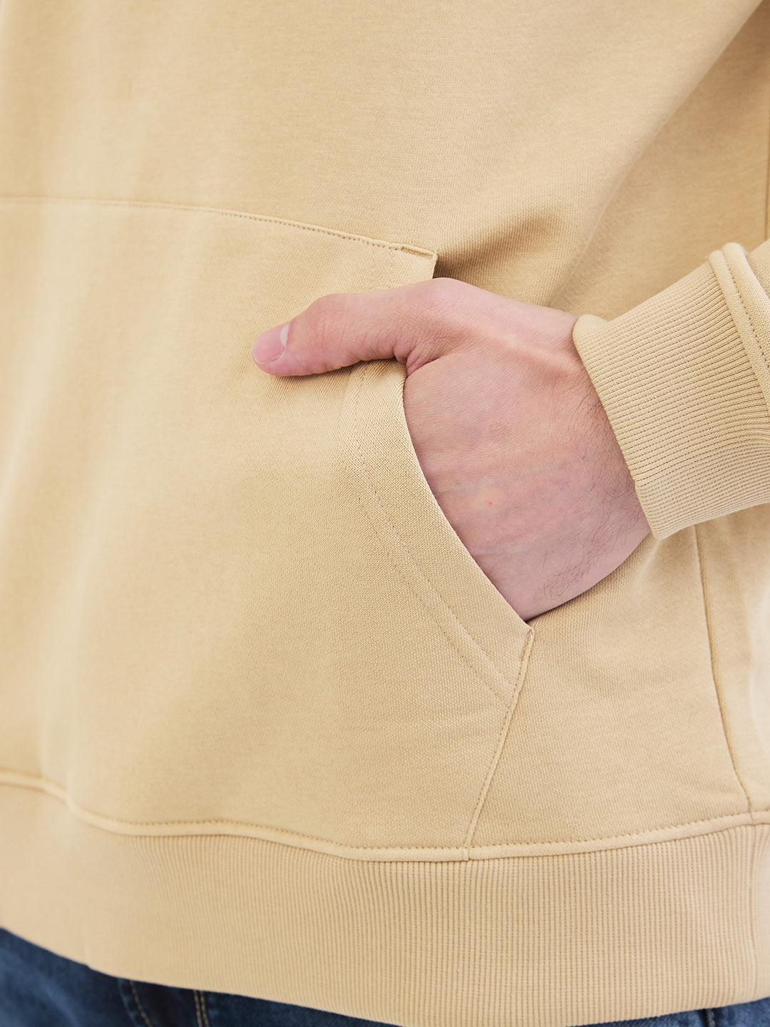 Spykar Light Fawn Regular Fit Casual Sweatshirts For Men