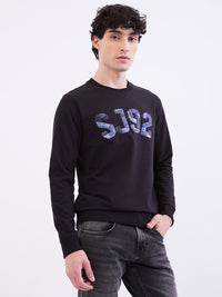 Men Sweatshirt Black Slim Fit