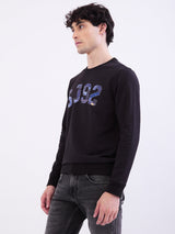 Men Sweatshirt Black Slim Fit