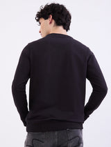 Men Sweatshirt Black Slim Fit