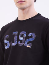 Men Sweatshirt Black Slim Fit