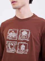 Men Sweatshirt Brown Slim Fit
