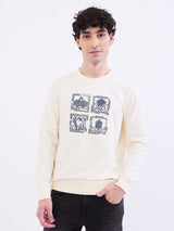 Men Sweatshirt Off White Slim Fit
