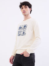 Men Sweatshirt Off White Slim Fit