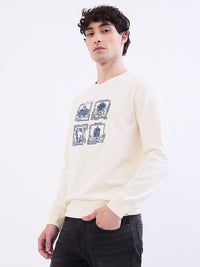 Men Sweatshirt Off White Slim Fit