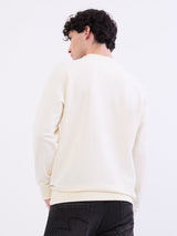 Men Sweatshirt Off White Slim Fit
