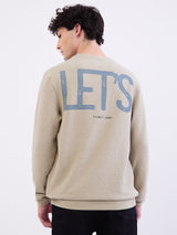 Men Sweatshirt Green Slim Fit