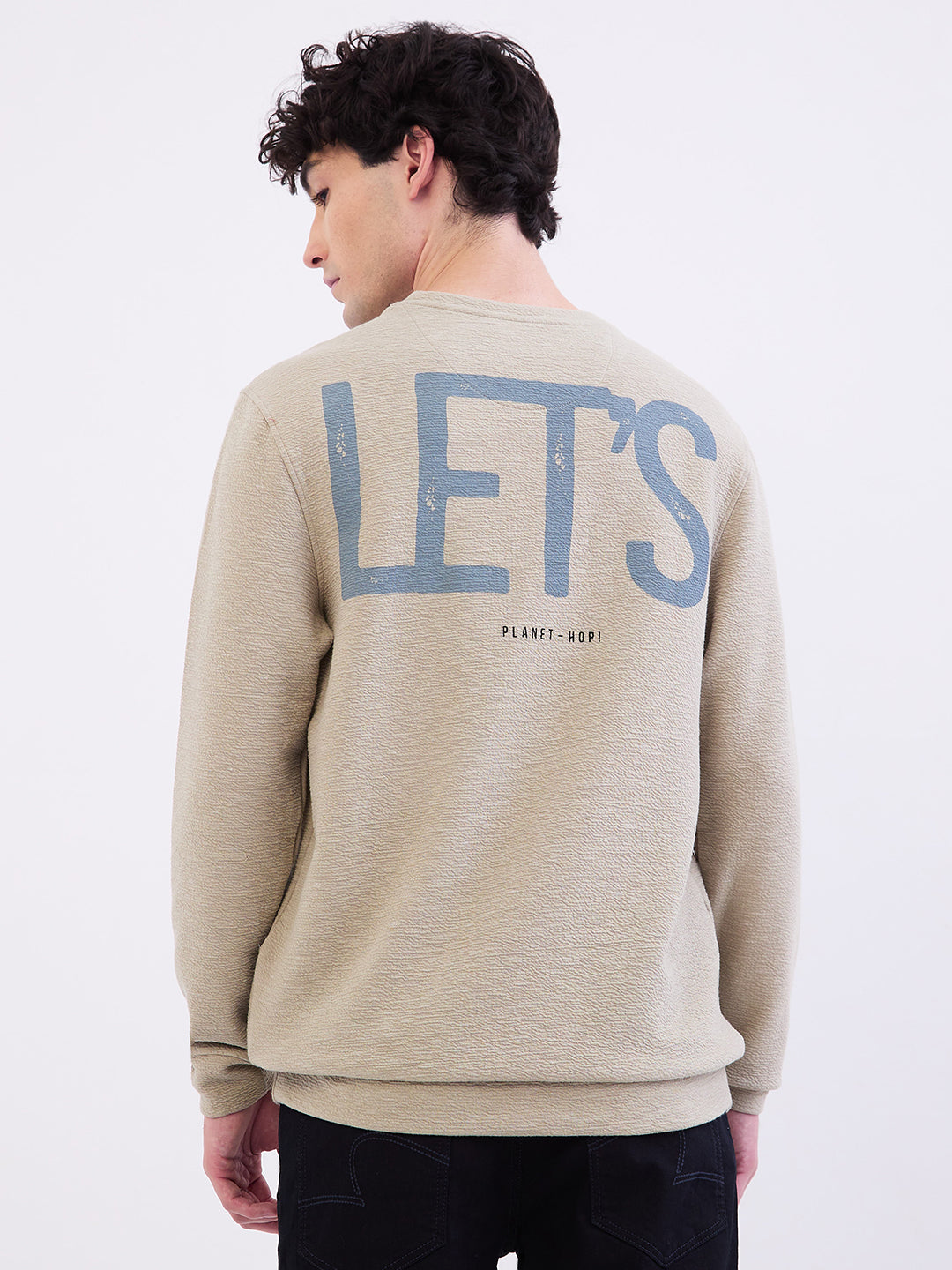 Men Sweatshirt Green Slim Fit