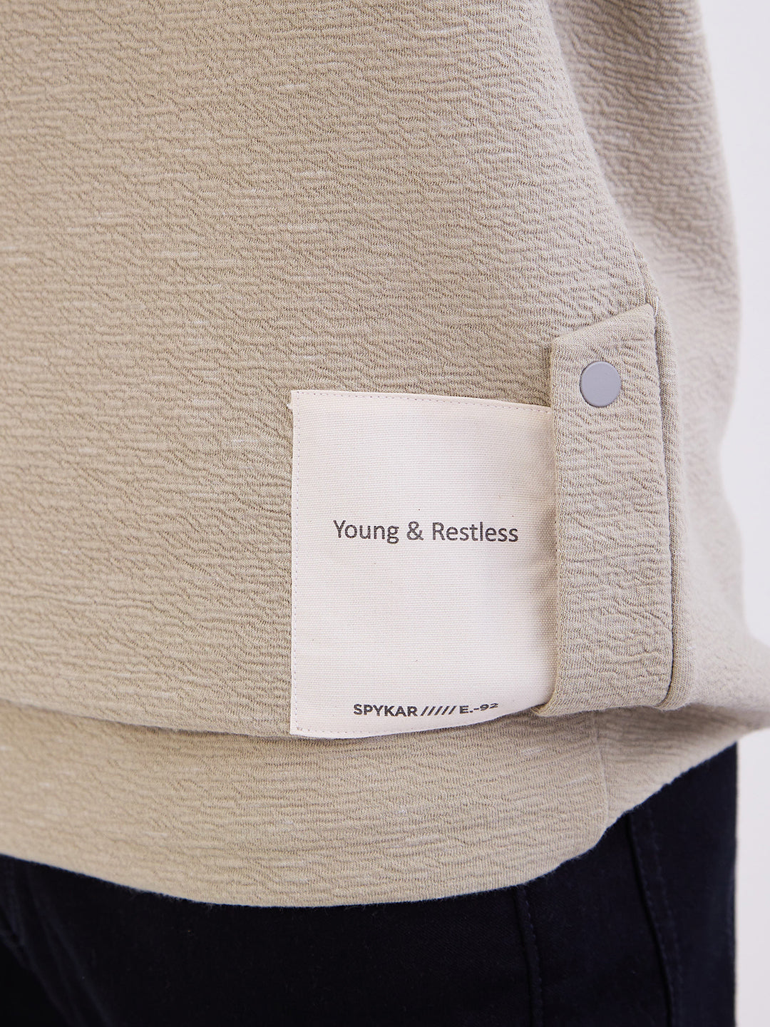 Spykar Lint Green Slim Fit Casual Sweatshirts For Men