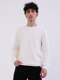 Men Sweatshirt Off White Slim Fit