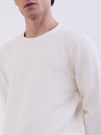 Men Sweatshirt Off White Slim Fit