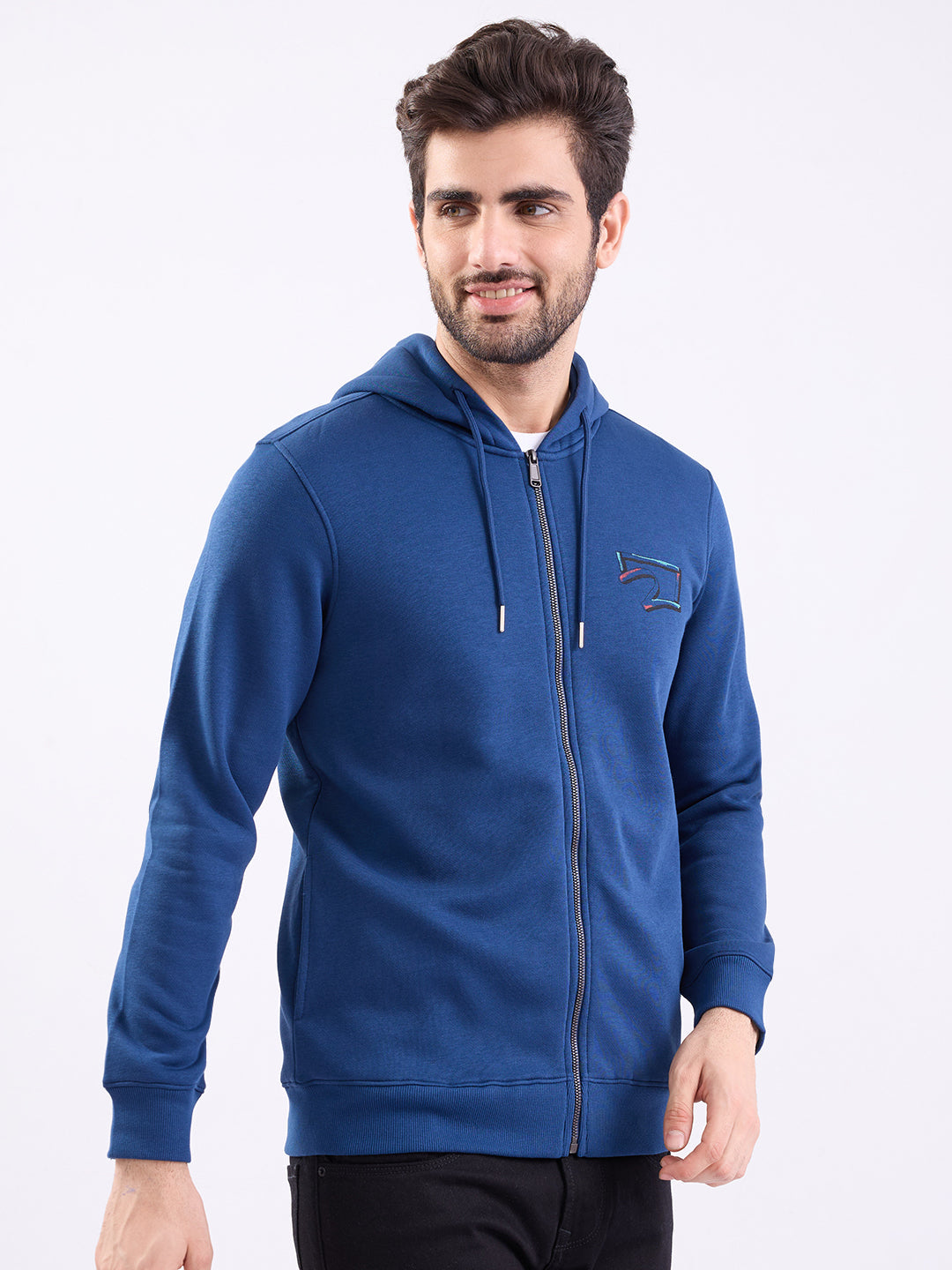 Spykar Indigo Blue Regular Fit Casual Sweatshirts For Men