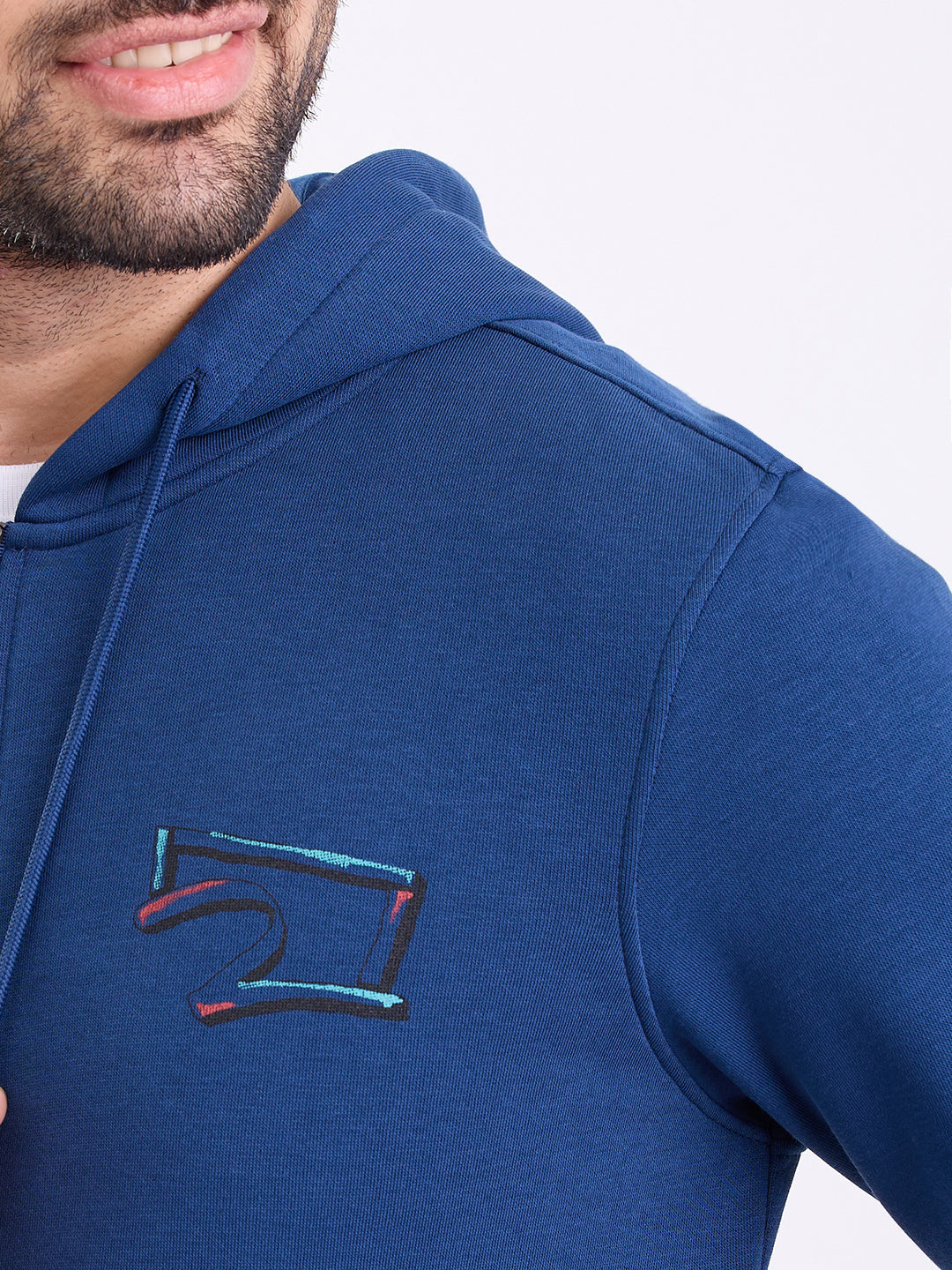 Spykar Indigo Blue Regular Fit Casual Sweatshirts For Men