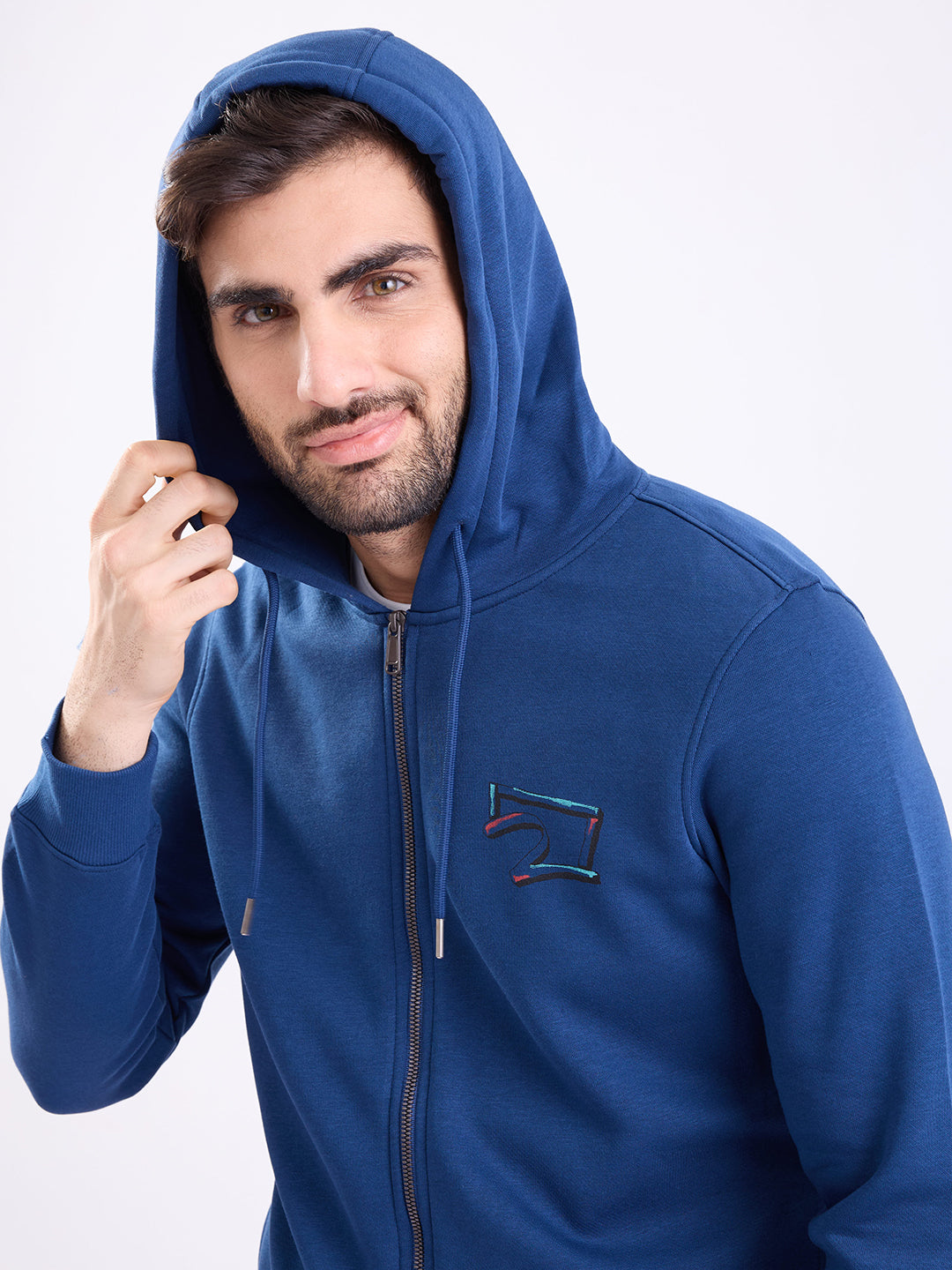 Spykar Indigo Blue Regular Fit Casual Sweatshirts For Men
