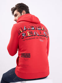 Men Sweatshirt Red Regular Fit