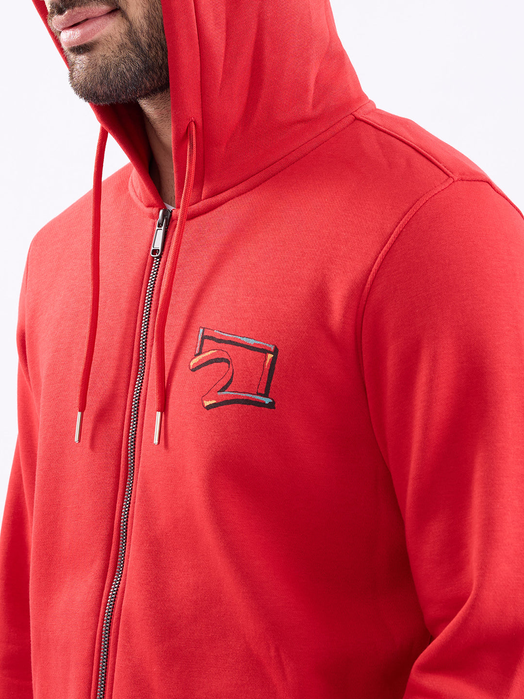 Spykar True Red Regular Fit Casual Sweatshirts For Men