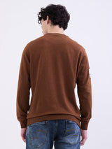 Men Sweatshirt Brown Slim Fit
