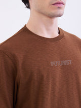 Men Sweatshirt Brown Slim Fit