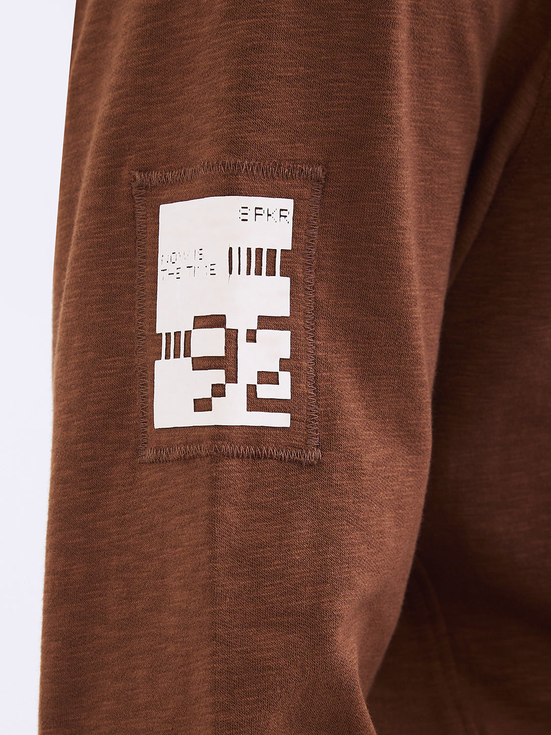 Spykar Bison Brown Slim Fit Casual Sweatshirts For Men