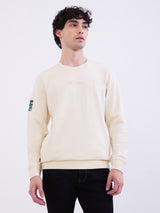 Men Sweatshirt Off White Slim Fit