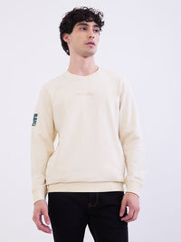 Men Sweatshirt Off White Slim Fit