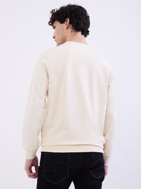 Men Sweatshirt Off White Slim Fit