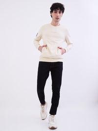 Men Sweatshirt Off White Slim Fit
