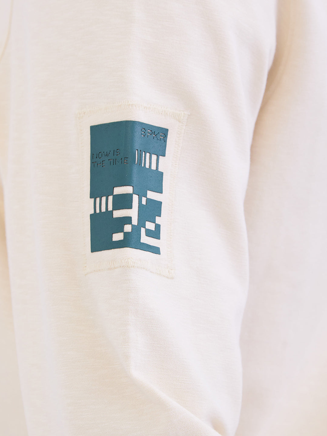 Spykar Off White Slim Fit Casual Sweatshirts For Men