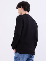 Men Sweatshirt Black Slim Fit