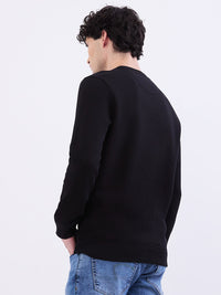 Men Sweatshirt Black Slim Fit