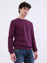 Men Sweatshirt Red Slim Fit