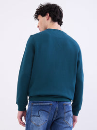 Men Sweatshirt Green Slim Fit