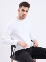 Men Sweatshirt White Slim Fit