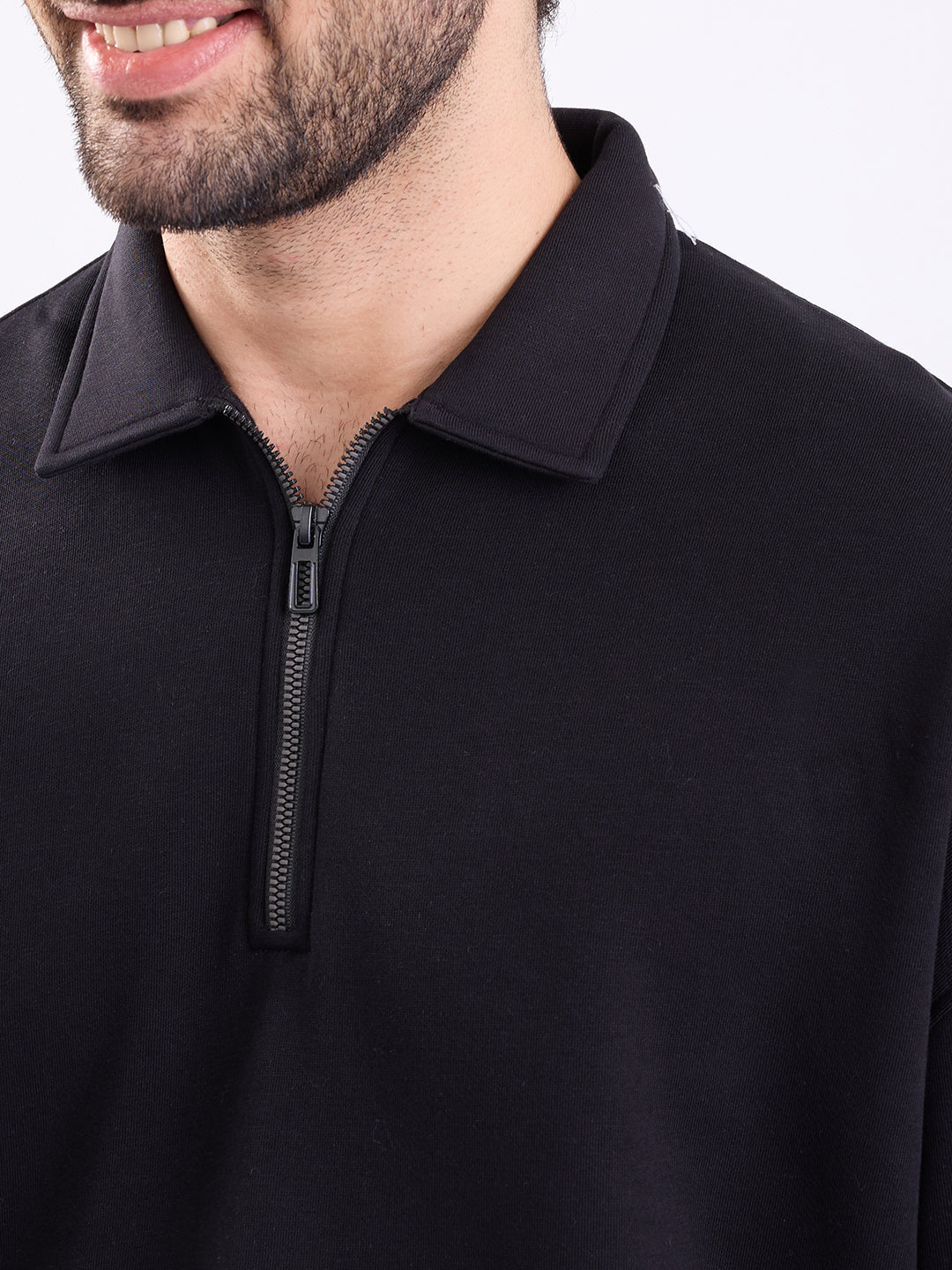 Spykar Black Slim Fit Casual Sweatshirts For Men