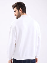 Men Sweatshirt White Slim Fit