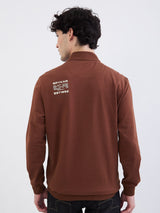 Men Sweatshirt Brown Regular Fit