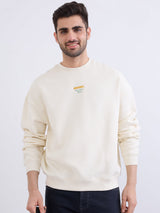 Men Sweatshirt Off White Oversize Fit
