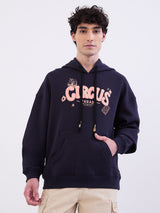 Men Sweatshirt Navy Blue Oversize Fit