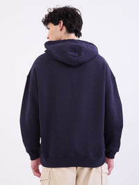 Men Sweatshirt Navy Blue Oversize Fit