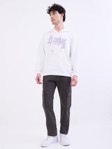Men Sweatshirt White Oversize Fit