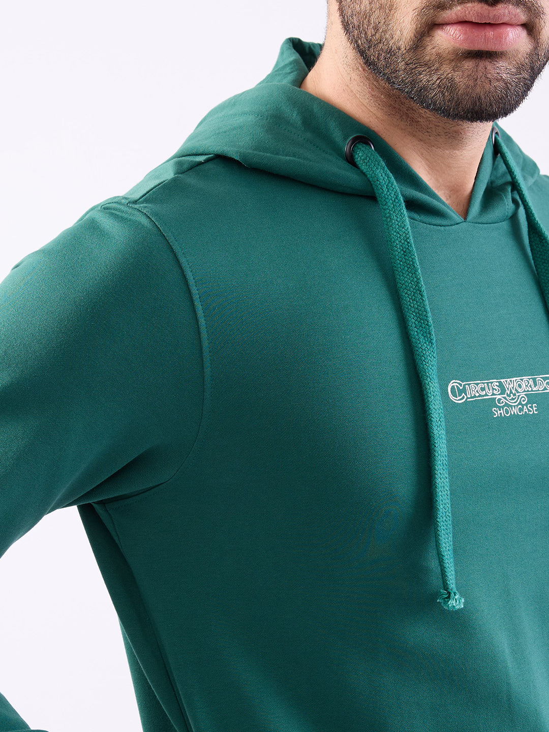 Spykar Botanical Green Regular Fit Casual Sweatshirts For Men