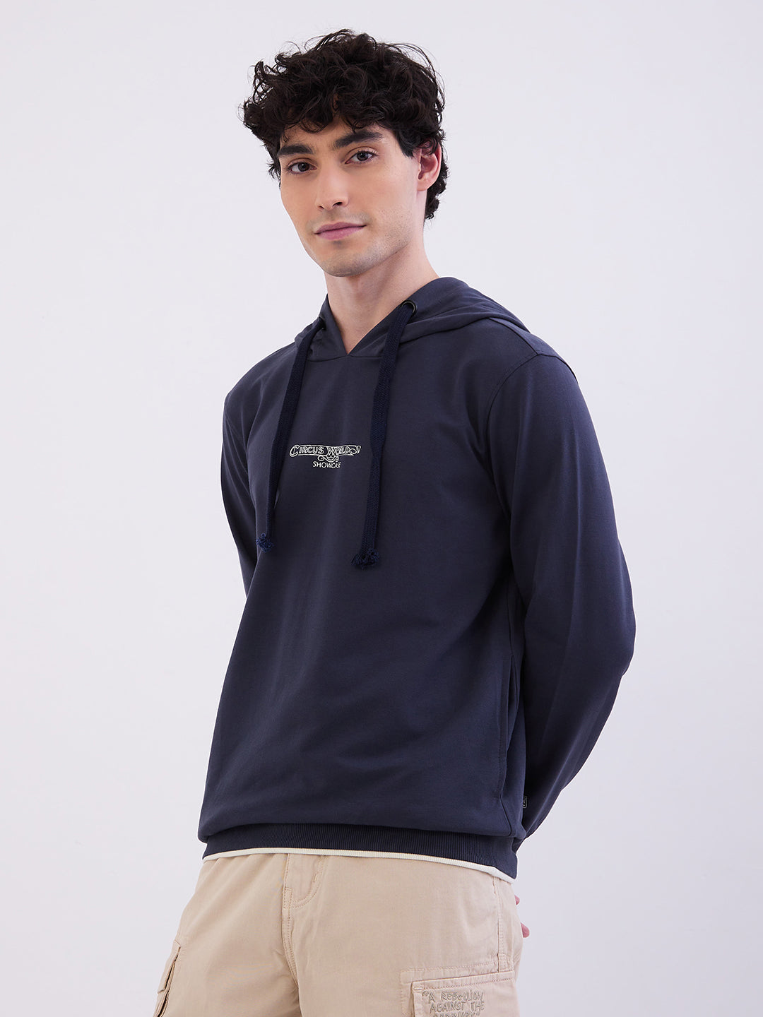 Men Sweatshirt Grey Regular Fit