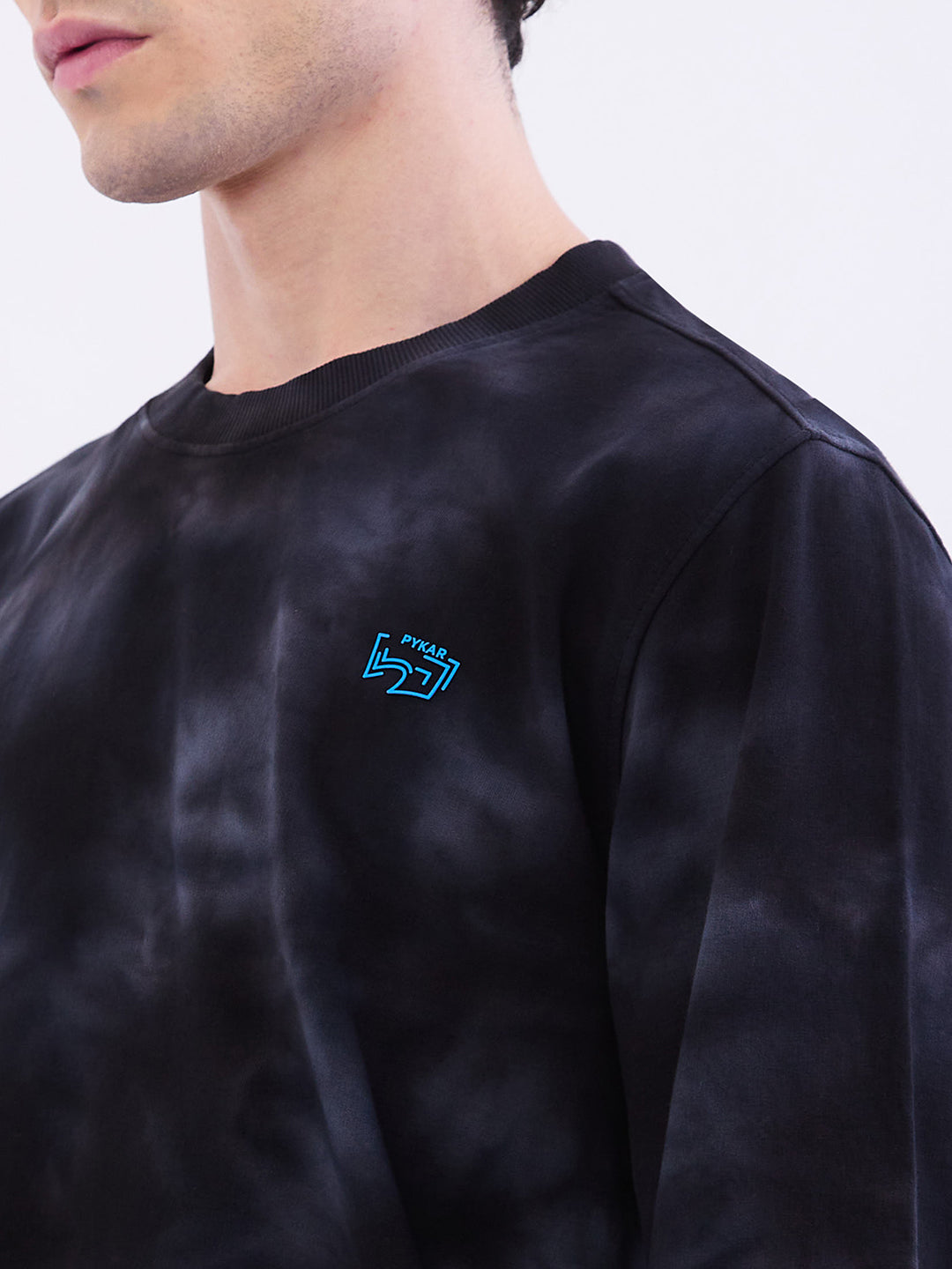 Spykar Black Slim Fit Casual Sweatshirts For Men