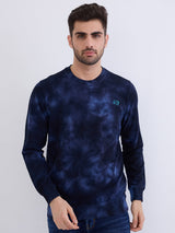 Men Sweatshirt Blue Slim Fit