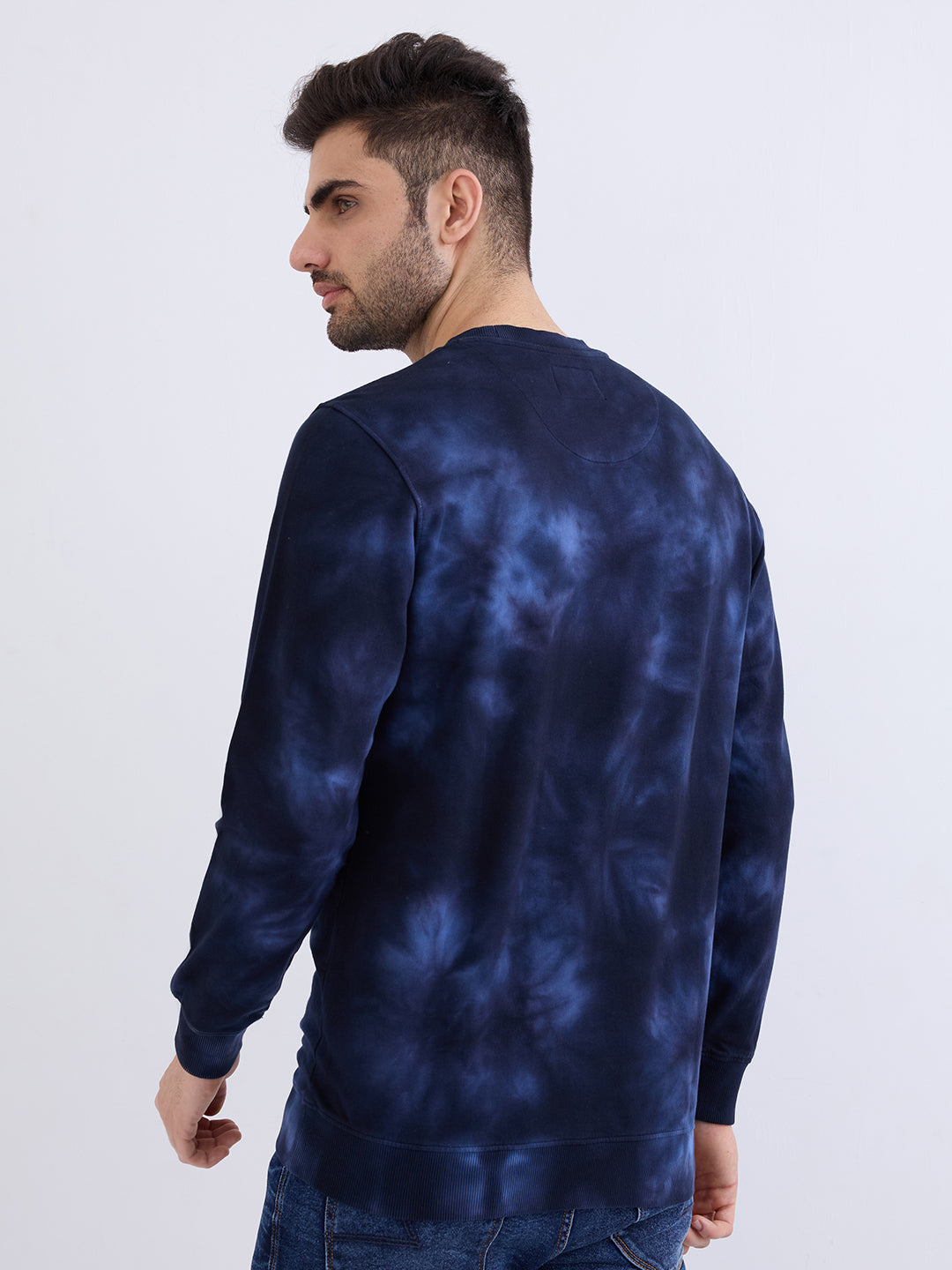 Spykar Indigo Blue Slim Fit Casual Sweatshirts For Men
