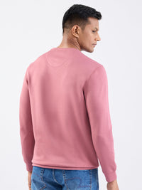 Men Sweatshirt Pink Slim Fit